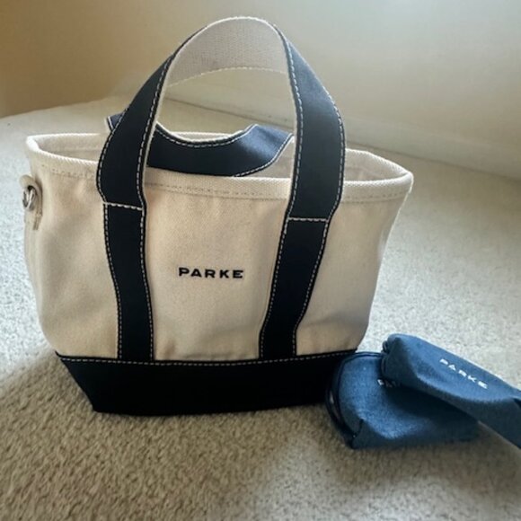 PARKE - Lands Ends Canvas Tote Bag + denim pouch - Picture 2 of 7